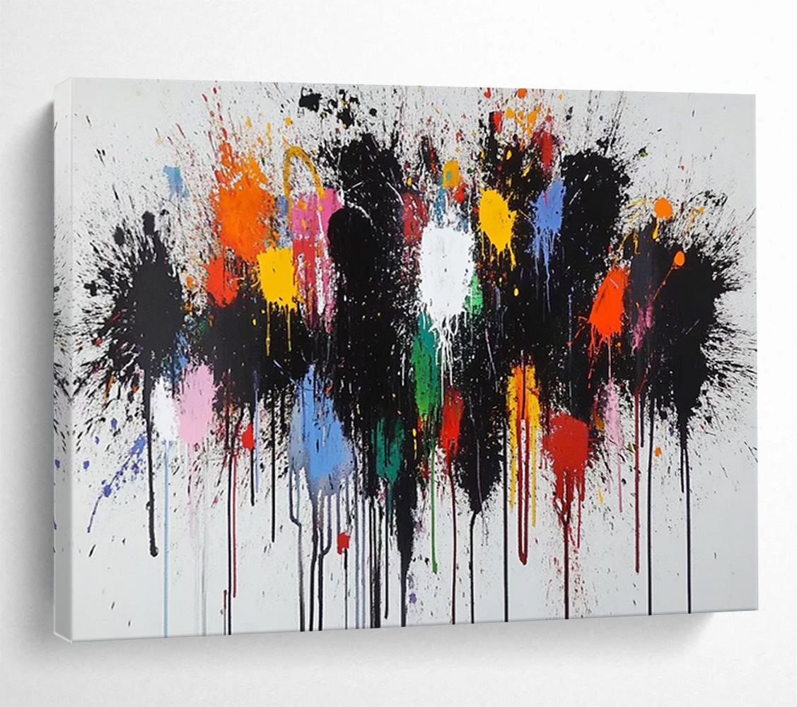 “Color - Splash Abstract” - Action - Painting - Style Art On Canvas PT193