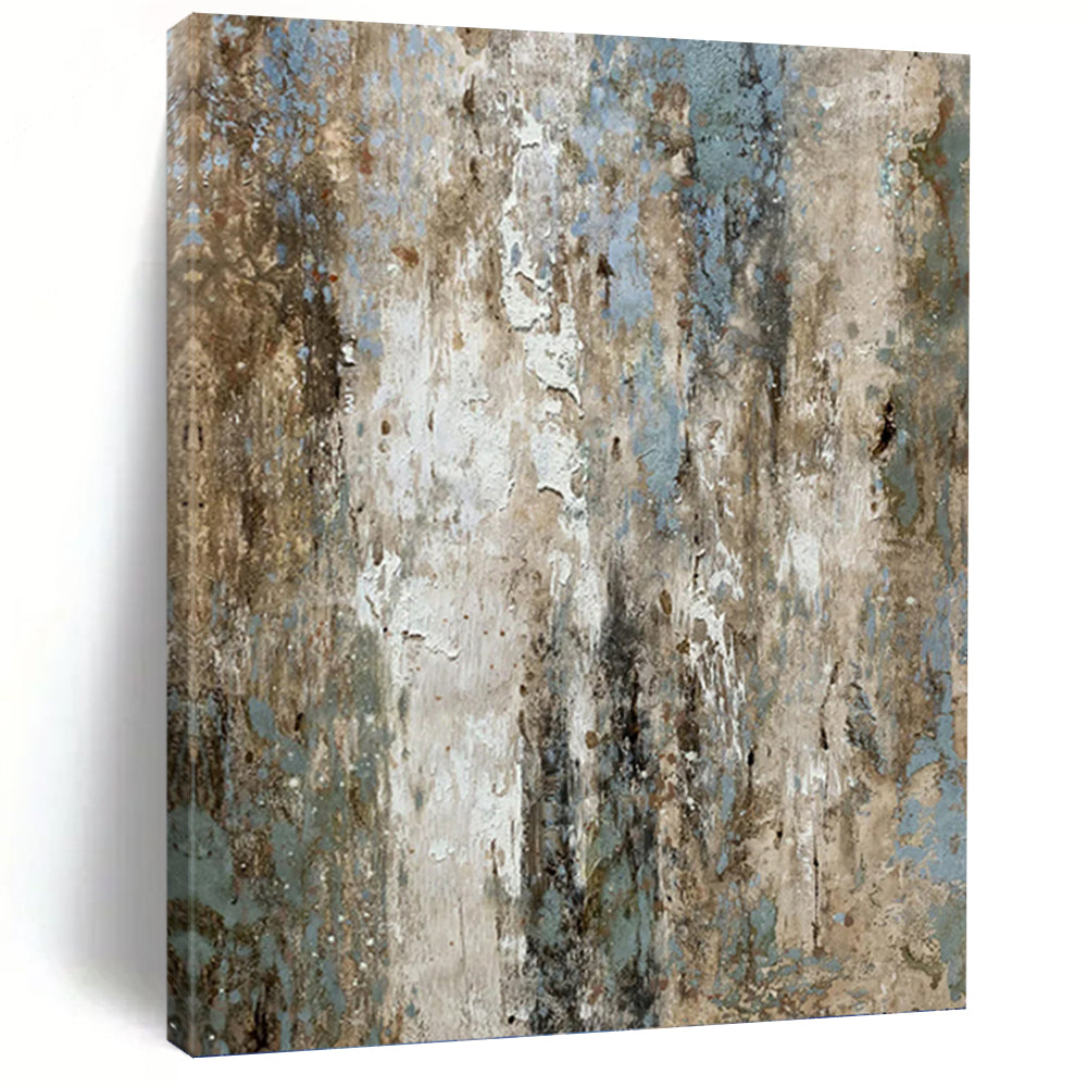 “Textured Rustic Abstract” - Earthy, Weathered - Look Painting On Canvas PT1531