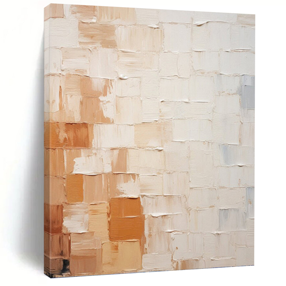 “Neutral Textured Abstract” - Minimalist Abstract Painting On Canvas PT1331