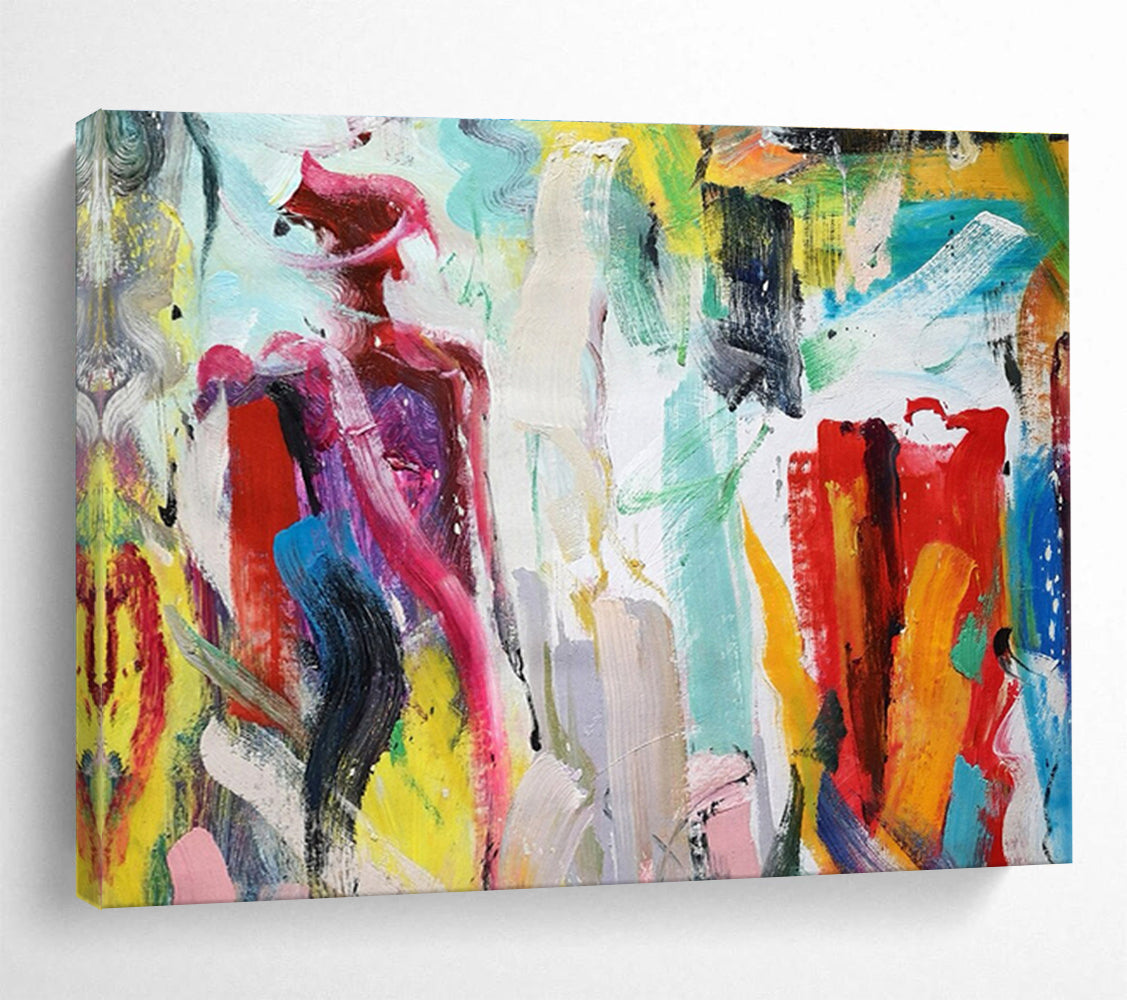 “Colorful Figure Abstract” Painting On Canvas DKS301