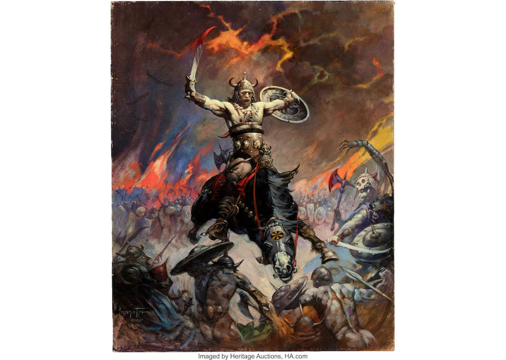 From Thrash Metal Riffs to Fantasy Masterpieces: Kirk Hammett's Legendary Frank Frazetta Conan Painting Heads to Auction in 2025