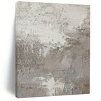 “Textured Gray and White Abstract” - Abstract, Neutral - Toned Painting On Canvas PT1500