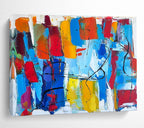 “Color Explosion Abstract” - Vibrant Abstract Painting, Perfect for Creative Studio & Game Room DKS605