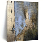 Blue, Gold, and Brown Textured, "Timeless Layers" – Textured Abstract Painting On Canvas PS1001