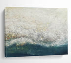 “White - Blue Sea Mist” Abstract Painting On Canvas DKS298