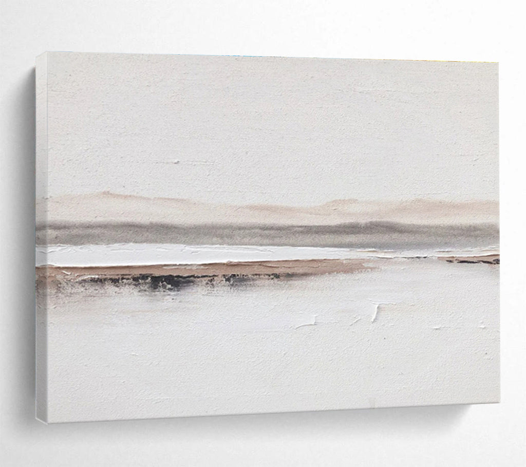 “Minimal Earth - Color Bands” - Textured Oil Painting on Canvas DKS915