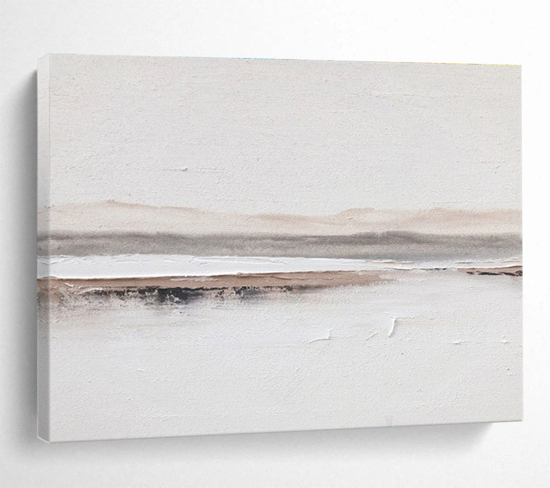 “Minimal Earth - Color Bands” - Textured Oil Painting on Canvas DKS915