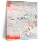 “Soft Tones Abstract Collage” - Delicate Abstract Painting On Canvas PS0096