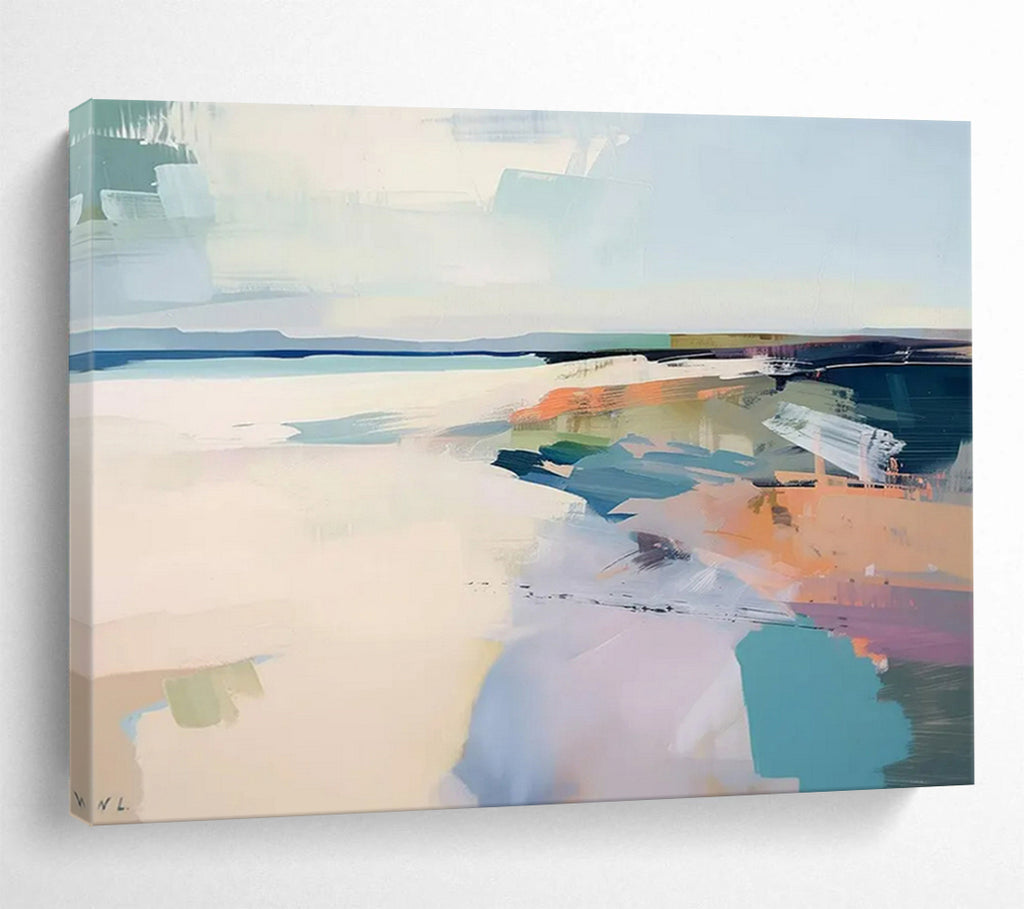 “White Cloud on Dark Blue” - Dreamy Simplicity Painting On Canvas PT1544