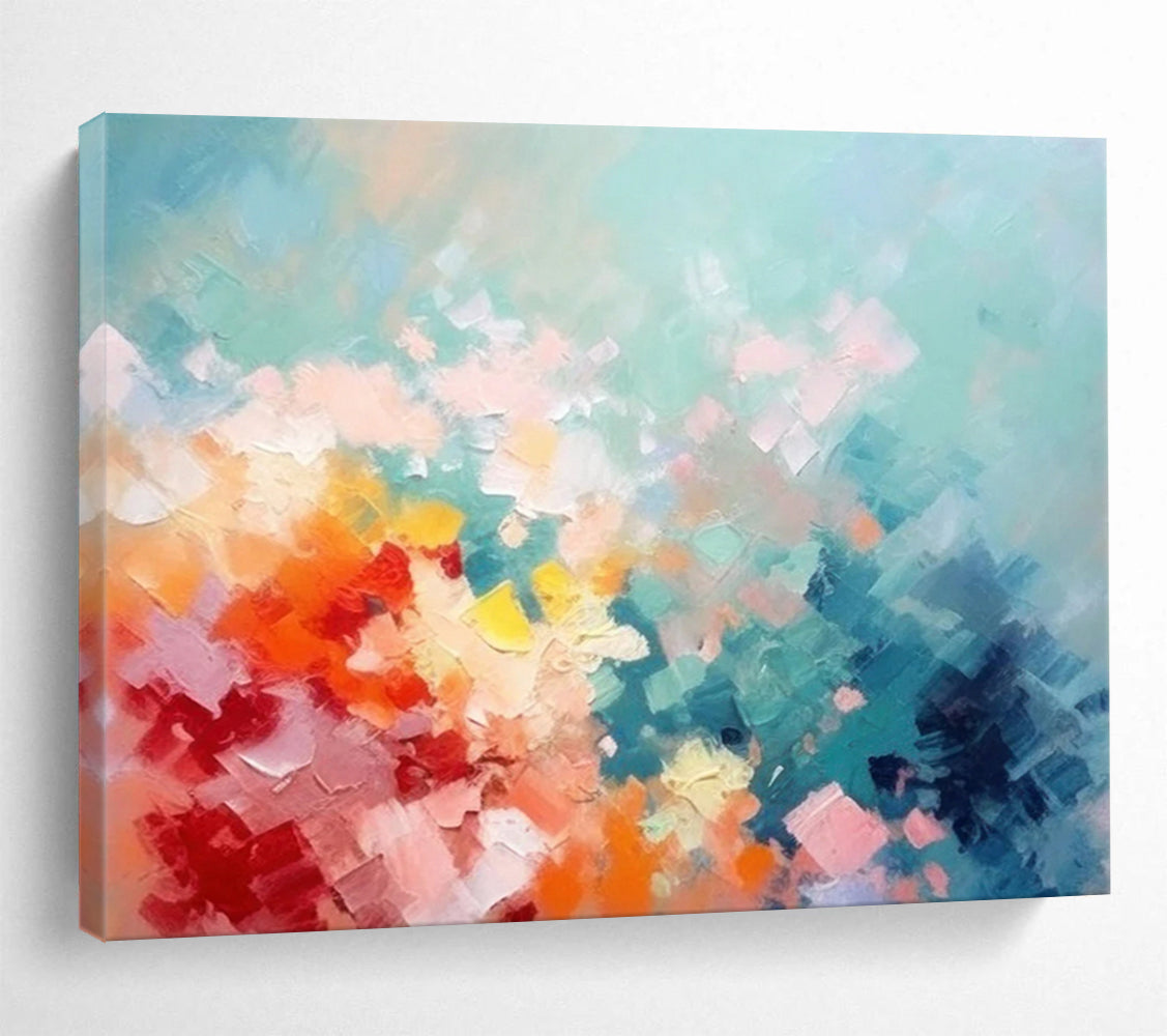 “Pastel Color Palette” - Impasto Abstract Painting On Canvas PT058