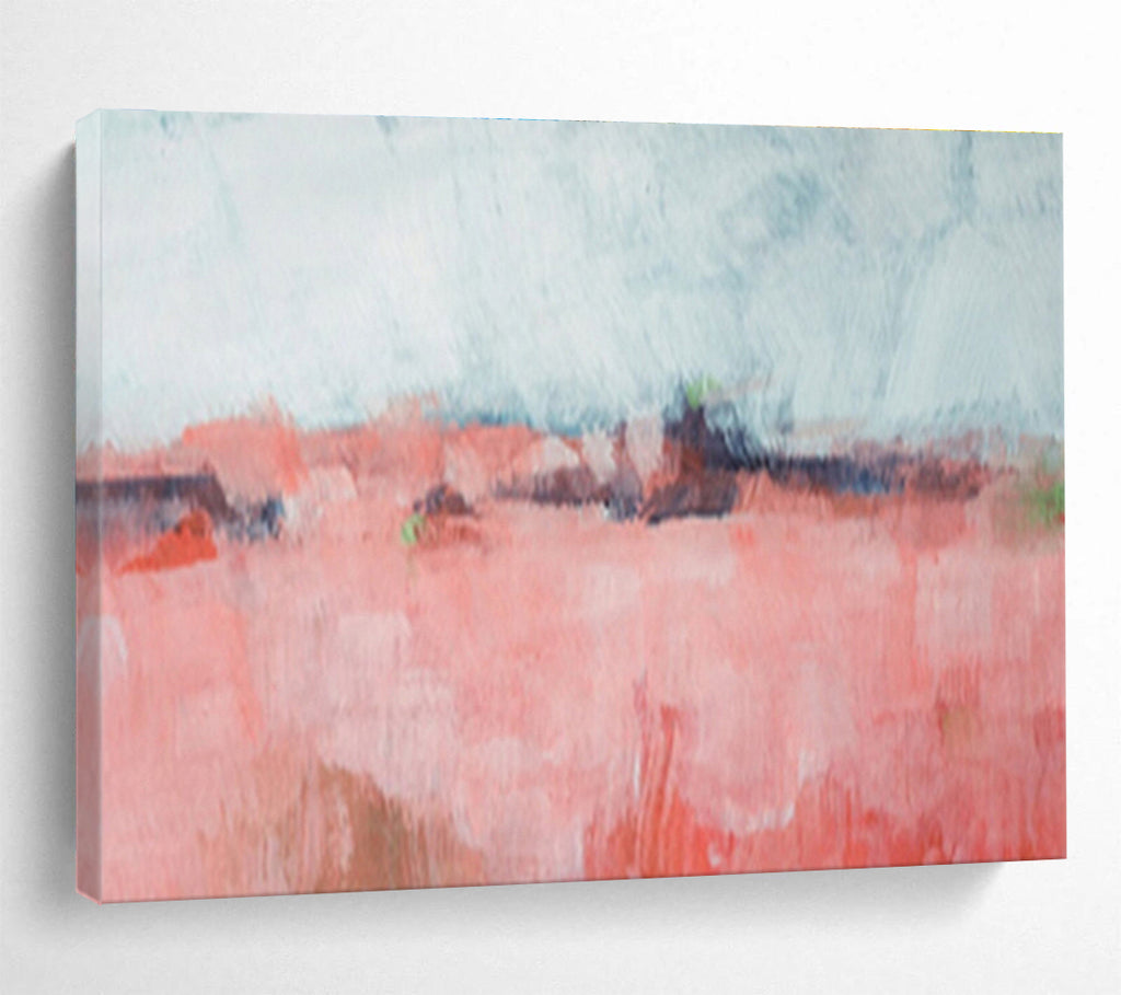 “Coral Fields” - Abstract Landscape Painting On Canvas DKS416