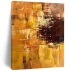 “Golden Abstract Warmth” - Rich Abstract Painting On Canvas PS0212