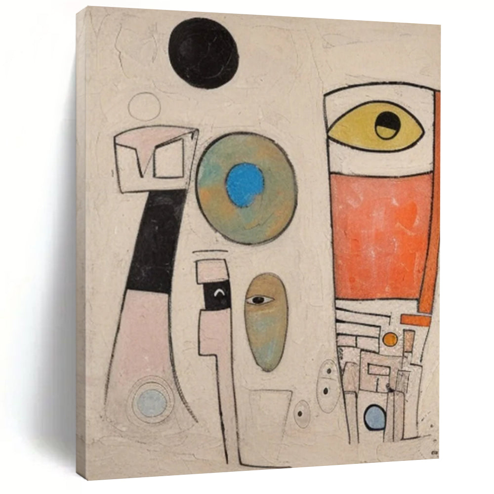 “Colorful Abstract Figures” - Cubist - Inspired Painting On Canvas DS027