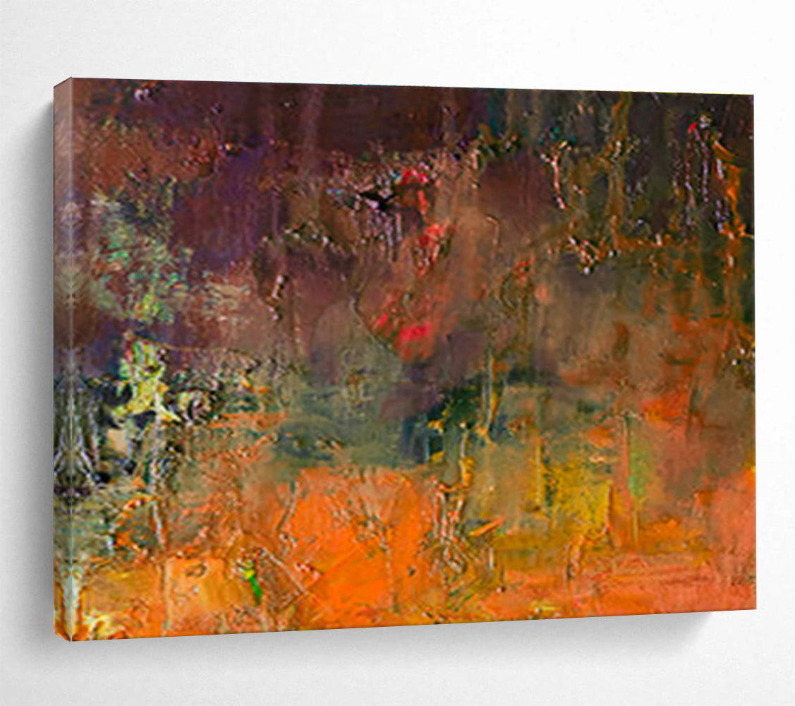 Colorful Abstract Landscape - Contemporary Abstract Painting On Canvas DKS370