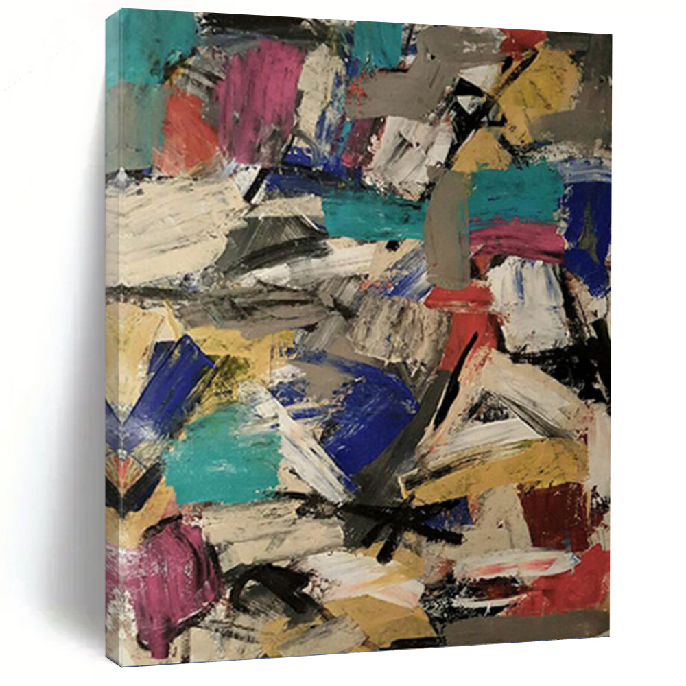 “Colorful Abstract Chaos” - Abstract Expressionist Painting On Canvas PT1039