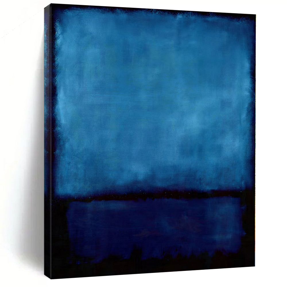 Deep Blue with Subtle Textures "Midnight Calm" Abstract Painting On Canvas PS1185