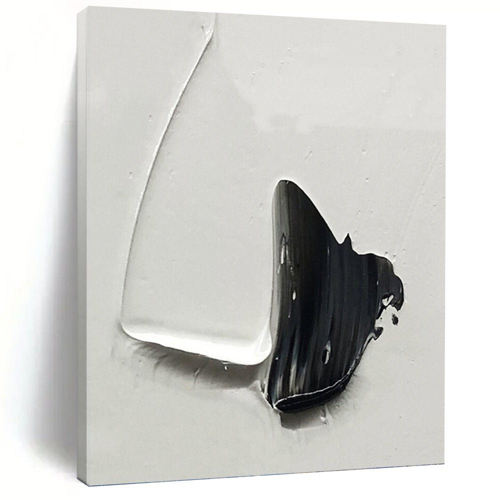 “Contrasting Black and White” - Abstract, Graphic - Styled Painting On Canvas PT1671