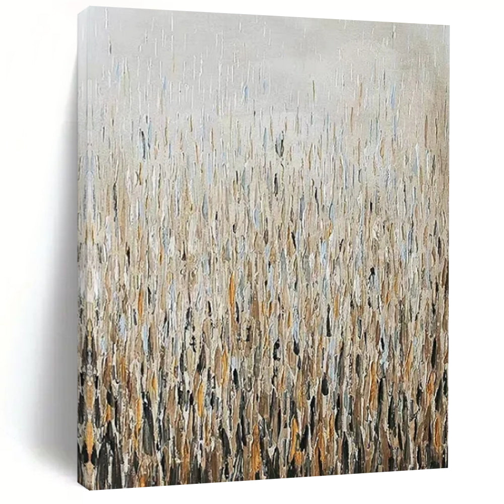 “Golden Grass Field” - Impressionist Landscape Painting On Canvas PT2295