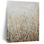 “Golden Grass Field” - Impressionist Landscape Painting On Canvas PT2295