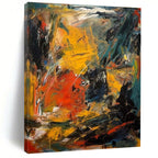 “Dynamic Color Chaos” - Multicolor Abstract Expressionist Painting On Canvas PS0700