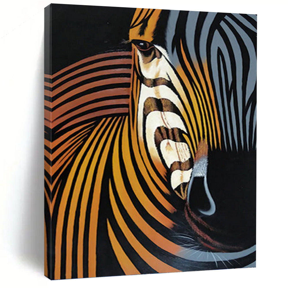 “Color - Revamped Zebra Profile” Painting On Canvas PT1447