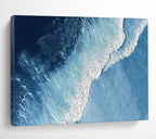 “Deep Blue Ocean Waves” - Aerial Abstract Painting On Canvas PT256