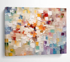 “Colorful Abstract Blossom” - Impasto Abstract Painting On Canvas DKS862