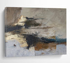 “Neutral - Toned Abstract Fusion” - Earthy Abstract Painting On Canvas DKS511