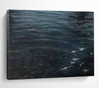 “Dark Blue Ocean Waves” - Realistic Seascape Painting On Canvas PT263