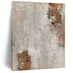 “Gray - Brown Textured Abstract” - Rustic Abstract Painting On Canvas PS0105