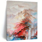 “Colorful Mountain Abstract” - Impressionist Landscape Painting On Canvas PT1348