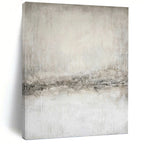 “Grey Textured Minimalism” - Monochromatic Grey Abstract Painting On Canvas PT1068