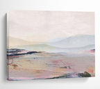 “Pastel Toned Mountain and Plain Landscape” - Ethereal Landscape Painting On Canvas PT129