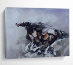 “Grey - Brown Galloping Energy” Painting On Canvas DKS306