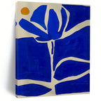 Blue and White Floral, "Blue Blossom" – Abstract Floral Painting On Canvas PS0949