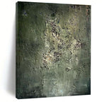 “Green - Gray Complexity” - Green, Gray, Blue Abstract Textured Painting On Canvas PS0633