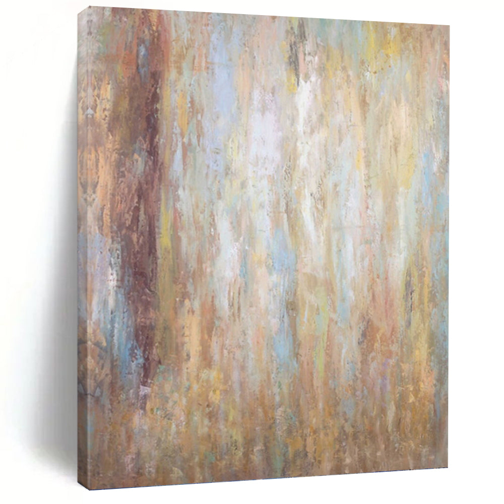 “Warm Tones Blend: Earthy Hues Abstract” - Textured Abstract Painting On Canvas PT0946