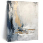 Gray, White, Gold, Blue with Abstract Textures "Textured Elegance" Abstract Painting On Canvas PS1338