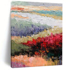 “Colorful Landscape Abstract” - Impressionist Landscape Painting On Canvas PT1273