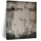 “Gray - Brown Textured Rustic” - Industrial Abstract Painting On Canvas PS0126