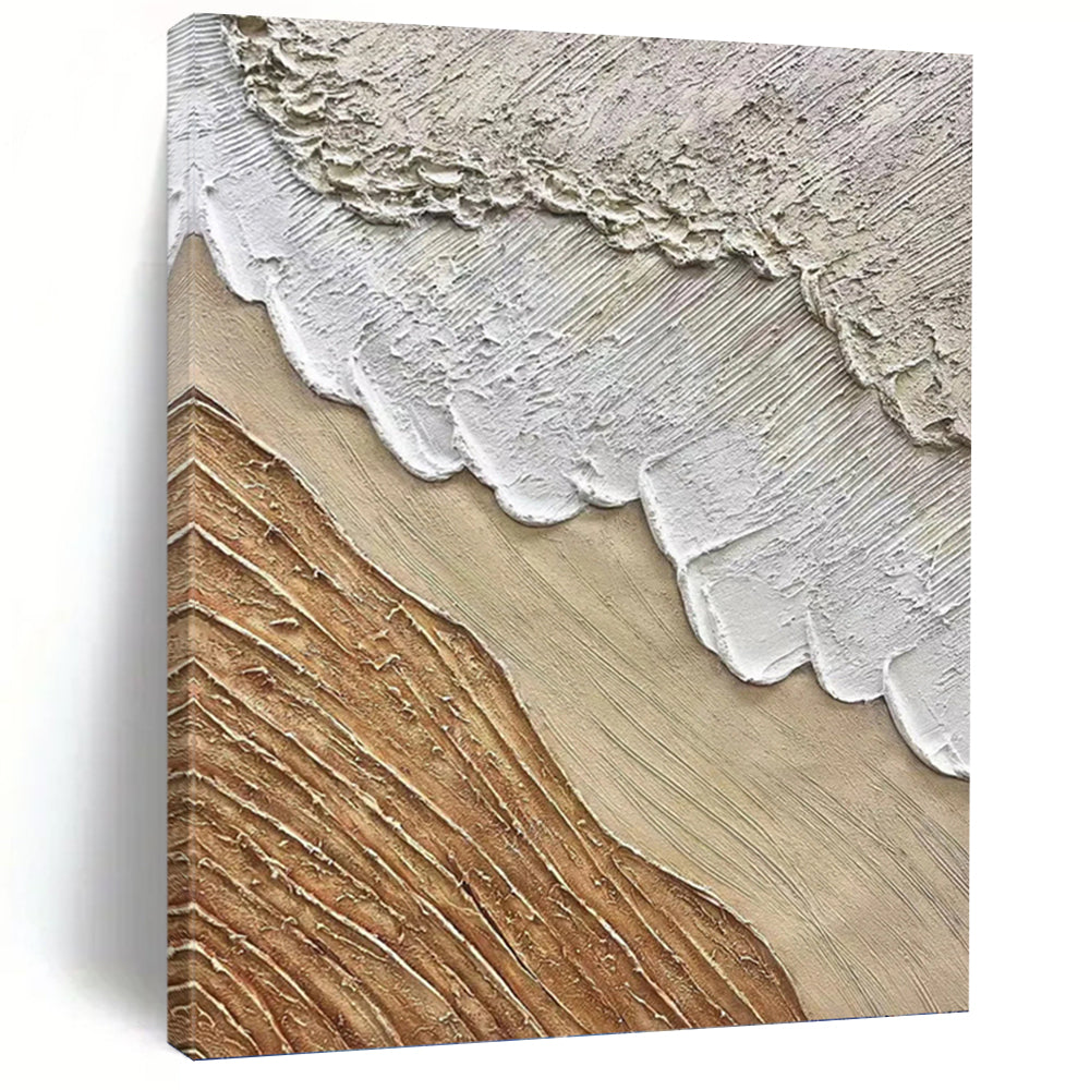 “Earth - Tone Textured Layers” - Minimalist Abstract Painting On Canvas PT1026