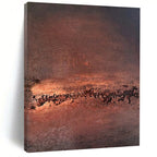 Brown and Orange Textured, "Desert Crackle" – Textured Abstract Painting On Canvas PS0953