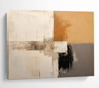 “Neutral - Tone Abstract Geometry” - Brown - Gray - White Abstract Painting On Canvas PT1573