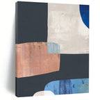 “Geometric Color Blocks” - Modern Shapes & Muted Tones Painting On Canvas DS200