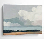 “Pastel Sky and Field” - Minimalist Oil Painting On Canvas DKS793