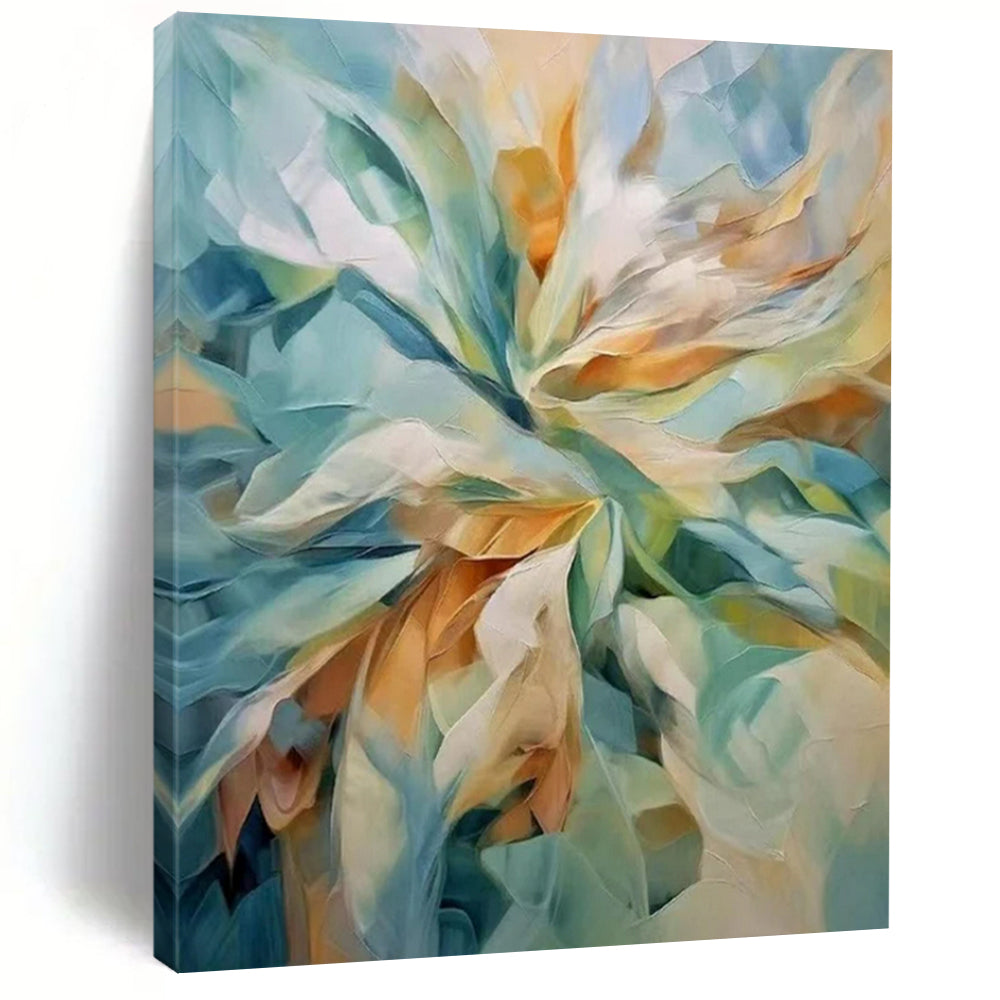 “Colorful Floral Abstract” - Impressionist Floral Painting On Canvas PT2271