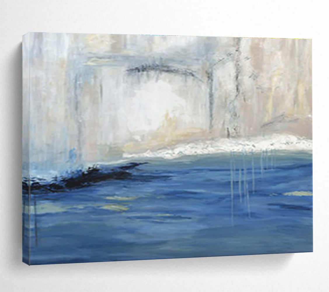 “Waterfall Abstract” - Nature - inspired Landscape Painting On Canvas DKS402