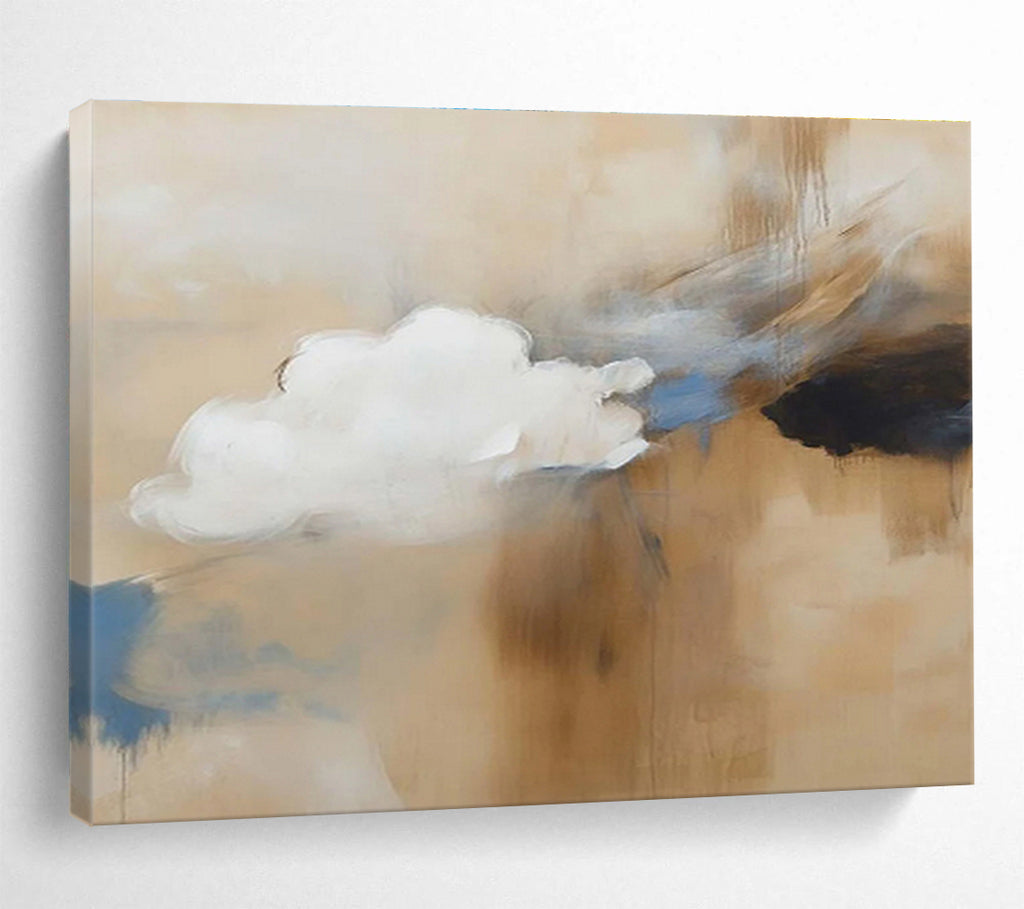 Soft Cloud - Inspired Abstract Painting On Canvas DKS090
