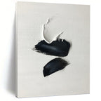 “Black and White Strokes” - Abstract, Bold - Textured Painting On Canvas PT1666