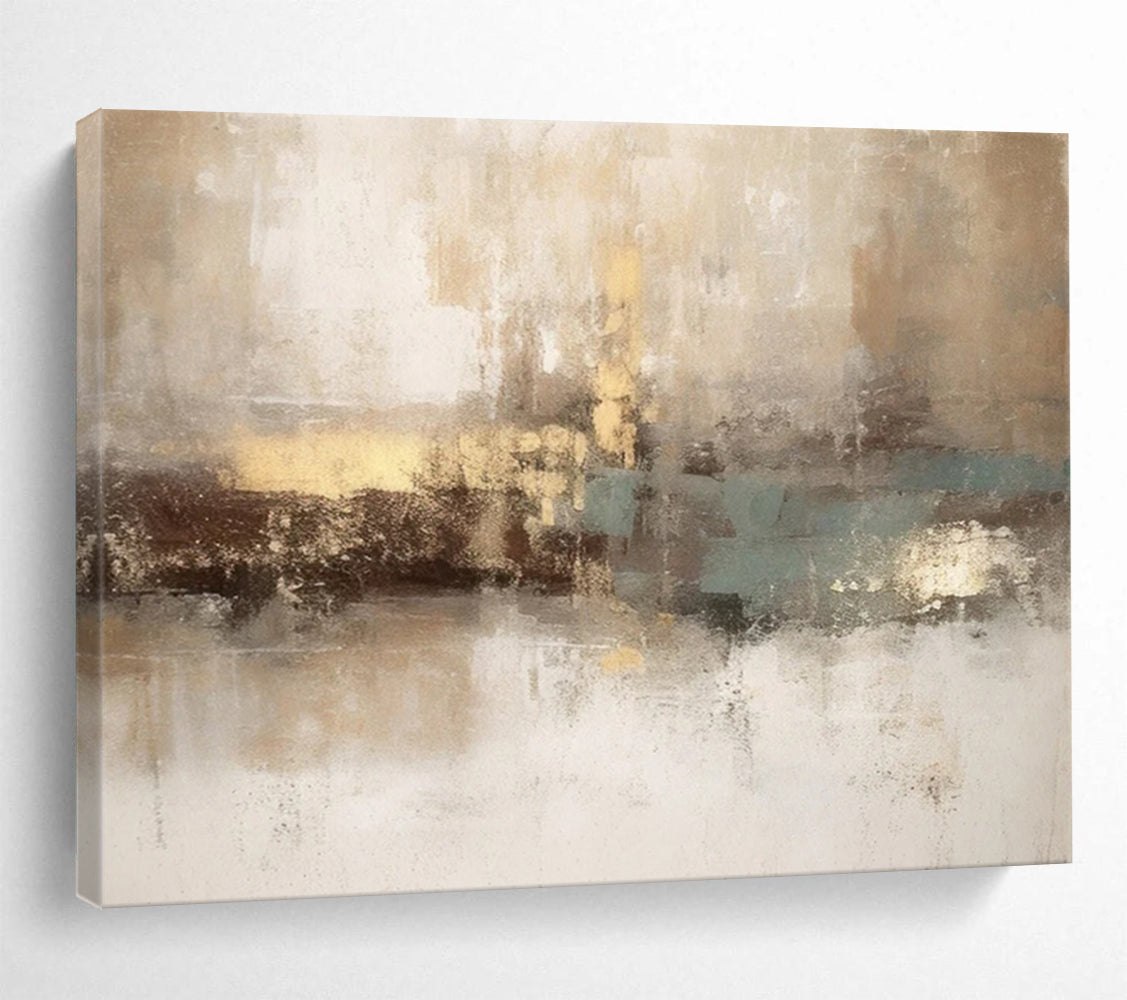 “Earthy Tones Abstract Composition” - Modern Abstract Painting On Canvas PT070